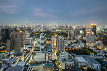 Modern Commercial City (Bangkok) in night