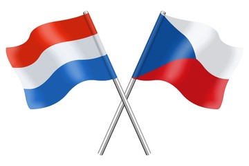 Flags : Luxembourg and Czech Republic