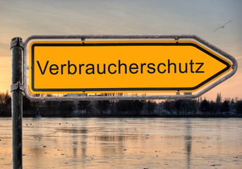 Obraz premium Strassenschild 9 - Verbraucherschutz