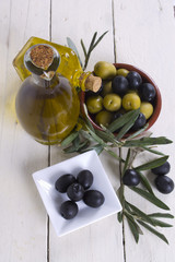 olives with wooden background