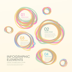 creative watercolor infographics design