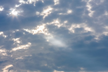 Fototapeta premium Sun and clouds on sky