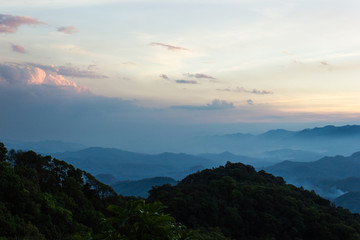 Mountain in evening at North, Thailand