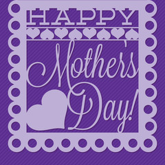 Papel picado Mother's Day card in vector format.