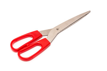 Red Scissors Isolated On White