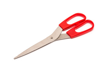 Red Scissors Isolated On White