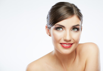 Obraz premium Woman hair style fashion portrait. isolated.