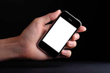 スマートフォンを操作する手