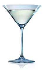 Foto op Aluminium Martiniglas geïsoleerd op wit. Met uitknippad © Tim UR