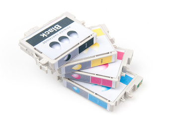 Cartridges for colour inkjet printer