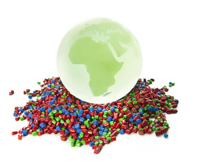 plastic polymer granules