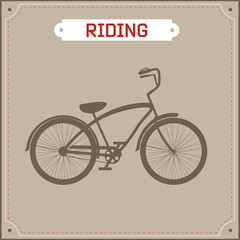 Hipster bike retro illustration