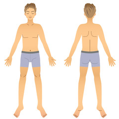 男性　体　全身