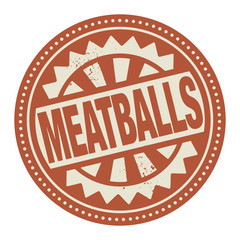 Abstract stamp or label with the text Meatballs written inside