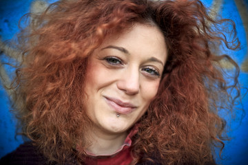 Attractive young girl smiling