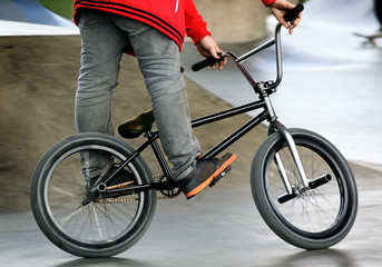 Fototapeta premium bicycle and a boy