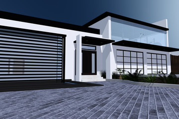 Ansichten einer modernen Villa