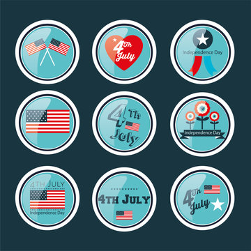 independence day vector set