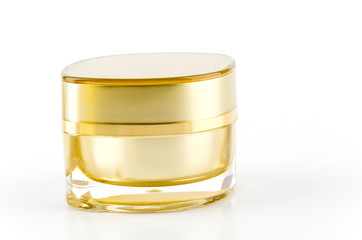 cream bottle isolated white background