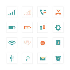 Mobile phone primary icons