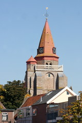 Obraz premium beautiful steeple, with a blue sky background