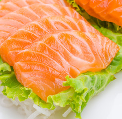 Salmon sashimi