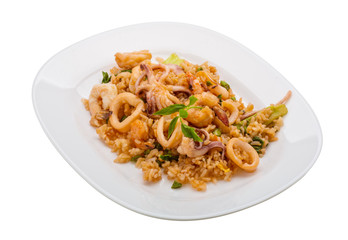 Rice with seafood
