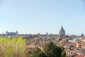 Fototapeta na wymiar Rome, skyline from Pincio, Italy
