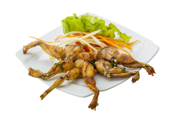 Grilled frog legs