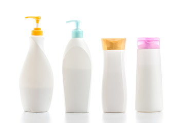 Plastic bottle isolated white background