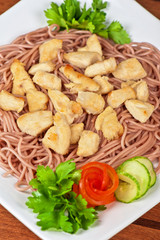 pasta with chicken meat