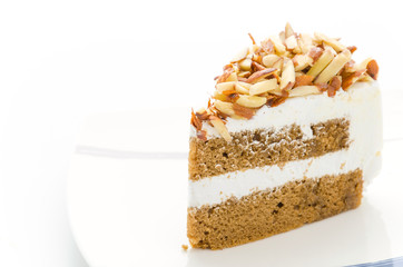 Coffee cake isolated on white background