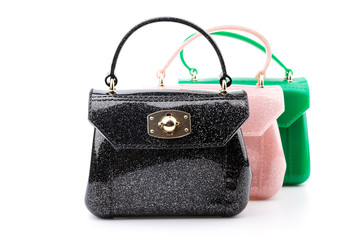 Handbag isolated white background