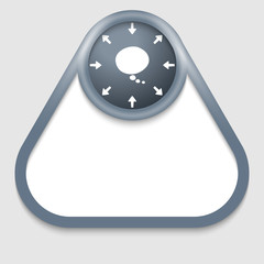 gray vector frame for any text with speech bubble