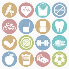 health icons set