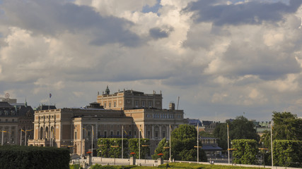 Fototapeta na wymiar Stockholm, Altstadt, Oper, Hauptstadt, Sommer, Schweden