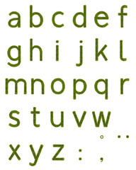 Grass Alphabet Lowercase