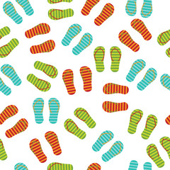 colorful slippers seamless pattern