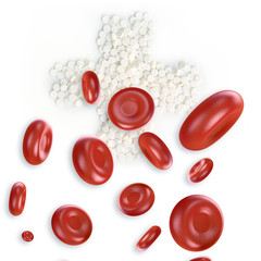 Blood cells - 3D Rendering