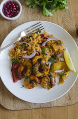 Piri-piri prawns