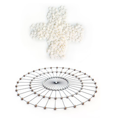 Obraz premium Tabletten in Kreuzform