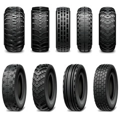 Vector Truck and Tractor Tires