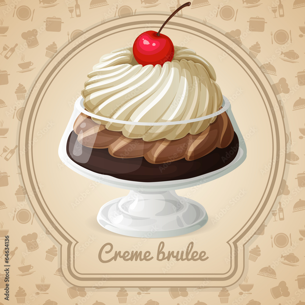 Poster creme brulee badge