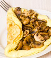Omelet with mushrooms