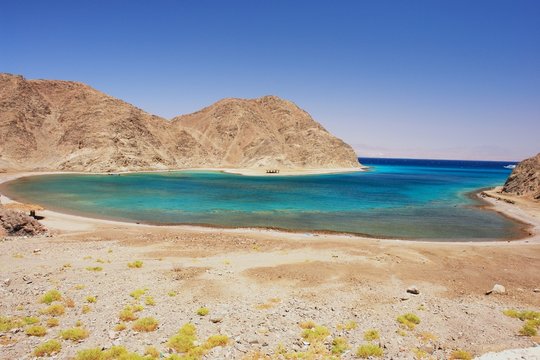 View of the fjord in Taba, Egypt
