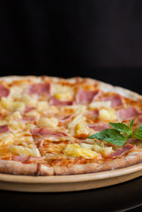 Hawaiian Pizza , pineapple , ham and cheese