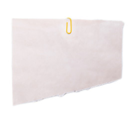 Empty paper sheet isolated on white