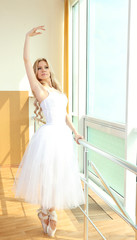 Beautiful balerina practicing in ballet class © Africa Studio