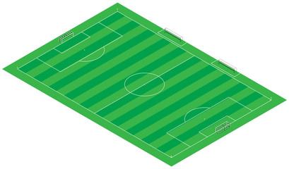 Footbal (soccer) 3d Illustration field (stadium)