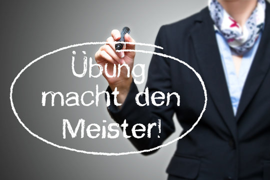 Anzeige - &Uuml;bung macht den Meister!